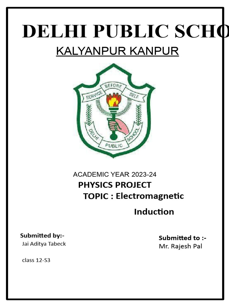 EMI Project on Electromagnetic Induction | PDF | Electromagnetic ...