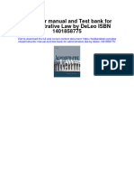 Instructor Manual and Test Bank For Administrative Law by Deleo 1401858775