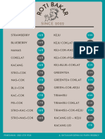 Pricelist Roti Bakar Baru