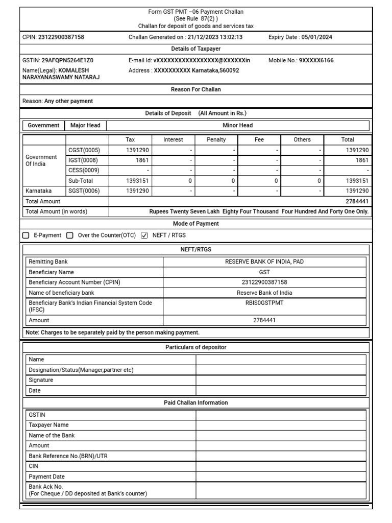 GST Payment Instructions | PDF | Financial Technology | Finance & Money ...