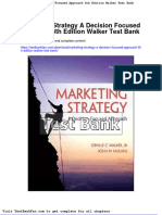 Marketing Strategy A Decision Focused Approach 8th Edition Walker Test Bank
