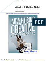 Advertising Creative 3rd Edition Altstiel Test Bank