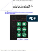 Mass Communication Living in A Media World 6th Edition Hanson Solutions Manual