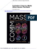 Mass Communication Living in A Media World 7th Edition Hanson Test Bank