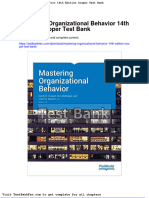 Mastering Organizational Behavior 14th Edition Cooper Test Bank