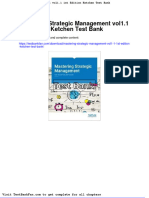 Mastering Strategic Management Vol1 1 1st Edition Ketchen Test Bank