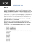 Download Sorting in C- Bubble Sort by Lorain SN69419609 doc pdf