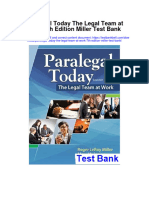 Paralegal Today The Legal Team at Work 7th Edition Miller Test Bank