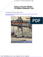 Americas History Concise Edition Volume 2 9th Edition Edwards Test Bank