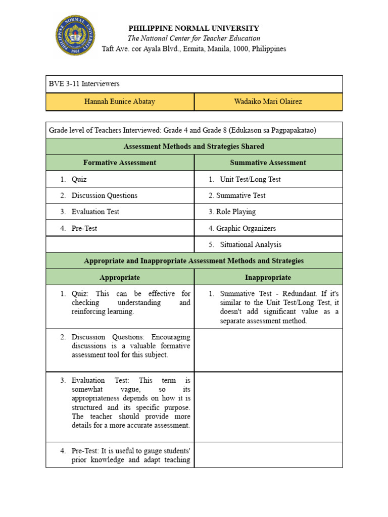 Abatay-Olairez Interview | PDF