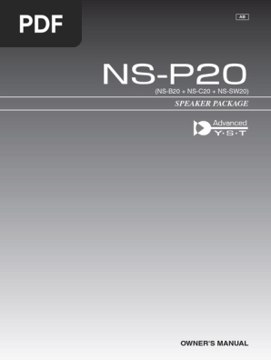 Yamaha NS-B20 Speaker Package Manual | PDF