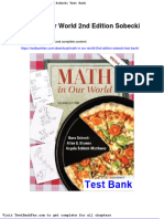 Math in Our World 2nd Edition Sobecki Test Bank