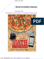 Math in Our World 3rd Edition Sobecki Test Bank