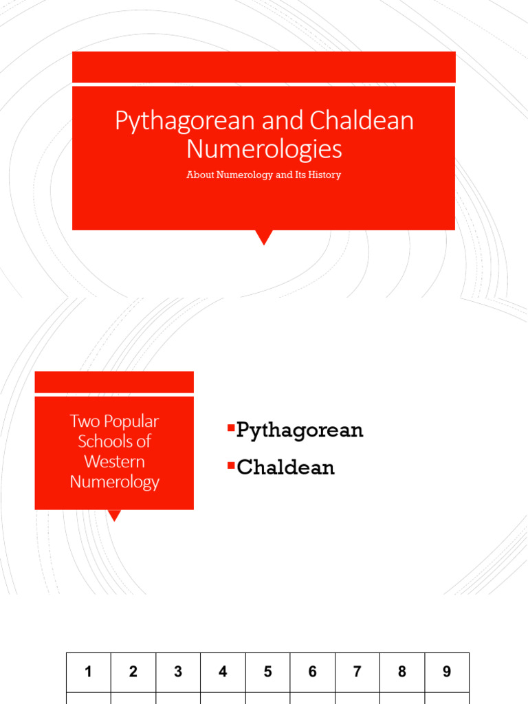 4 Pythagorean And Chaldean Numerology Pdf Human Communication