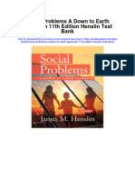 Social Problems A Down To Earth Approach 11th Edition Henslin Test Bank