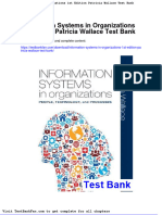 Information Systems in Organizations 1st Edition Patricia Wallace Test Bank