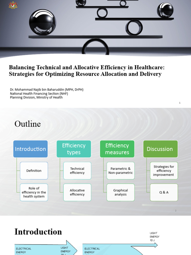 Efficiency in Healthcare 18102023 | PDF | Economies | Economics
