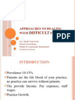 Approaches To Dealing With Difficult Patients 1