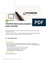 Checklist Basica Para Preparar y Lanzar Tu Nuevo Sencillo (2022)