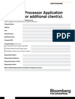 Bloomberg TPPA - Third Party Questionnaire