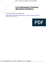 Mathematics For Elementary Teachers 5th Edition Beckmann Solutions Manual