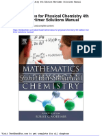Mathematics For Physical Chemistry 4th Edition Mortimer Solutions Manual