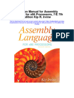 Solution Manual For Assembly Language For x86 Processors 7 e 7th Edition Kip R Irvine