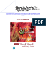 Solution Manual For Canadian Tax Principles 2019 2020 Edition Clarence Byrd Ida Chen