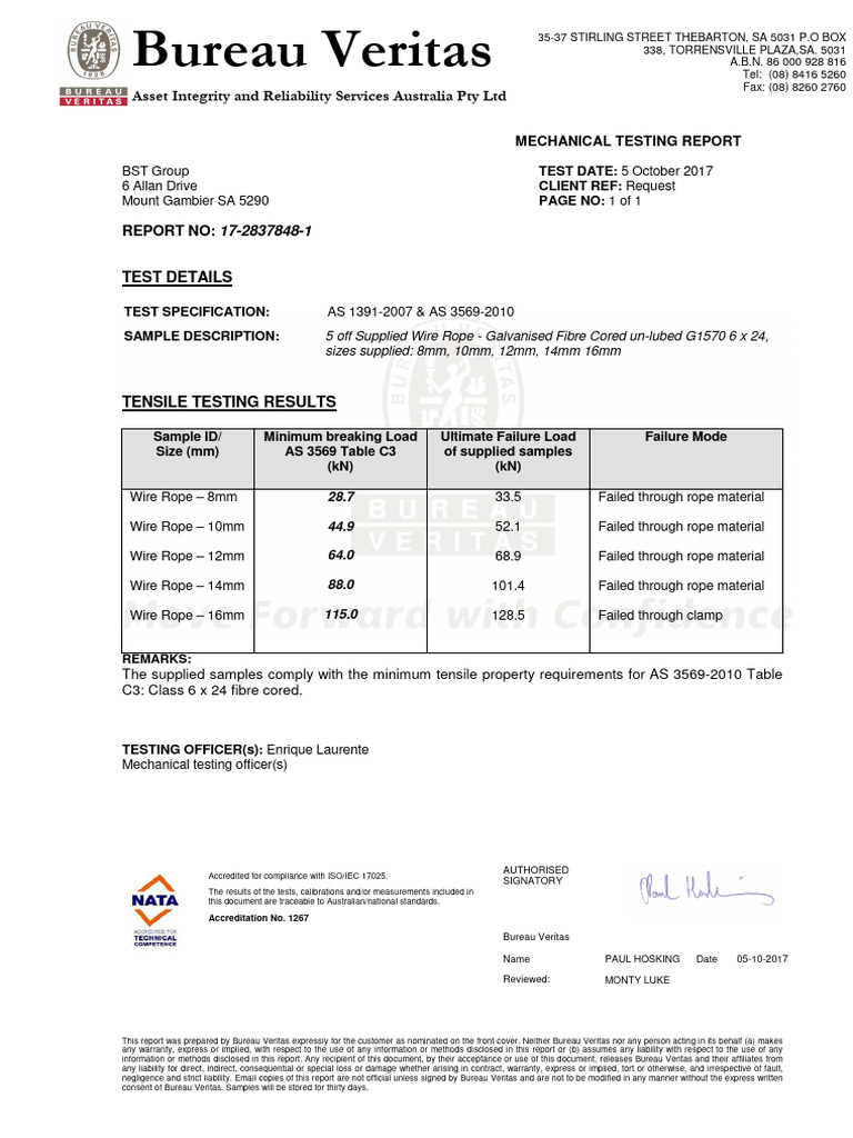 Wire Rope Report PDF Legal Liability Common Law