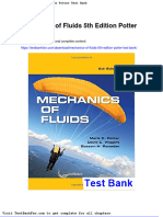 Mechanics of Fluids 5th Edition Potter Test Bank
