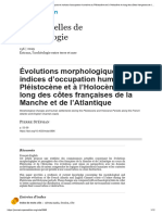 Occupation Humaine Pléistocène Holocène Côtes Manche Et Atlantique