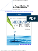 Mechanics of Fluids Si Edition 5th Edition Potter Solutions Manual