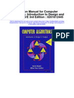 Solution Manual For Computer Algorithms Introduction To Design and Analysis 3 e 3rd Edition 0201612445