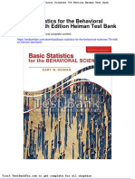 Basic Statistics For The Behavioral Sciences 7th Edition Heiman Test Bank