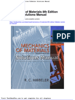 Mechanics of Materials 8th Edition Hibbeler Solutions Manual