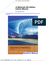 Mechanics of Materials 9th Edition Goodno Solutions Manual
