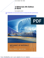 Mechanics of Materials 9th Edition Goodno Test Bank