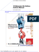 Mechanics of Materials 9th Edition Hibbeler Solutions Manual