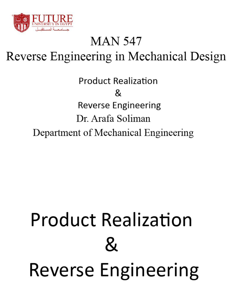 MAN 547 - Lect. 3 Reverse Engineering - A - M | PDF | 3 D Printing ...