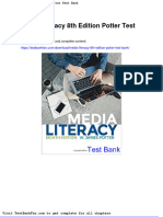 Media Literacy 8th Edition Potter Test Bank