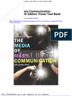 Media of Mass Communication Canadian 6th Edition Vivian Test Bank
