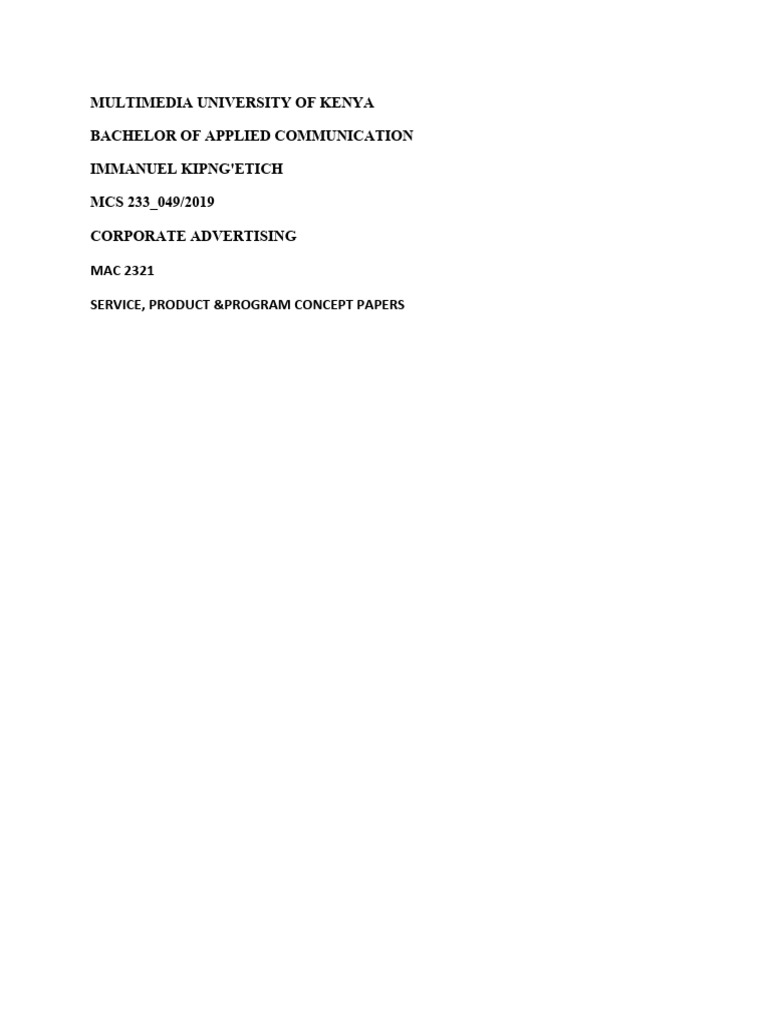 Corporate Advertising Project Concept Paper | PDF | Insurance | Poster