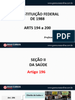 Constituição Federal DE 1988 ARTS 194 A 200: Professora Natale Souza