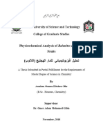 Physicochemical Analysis of Balanites Aegyptica