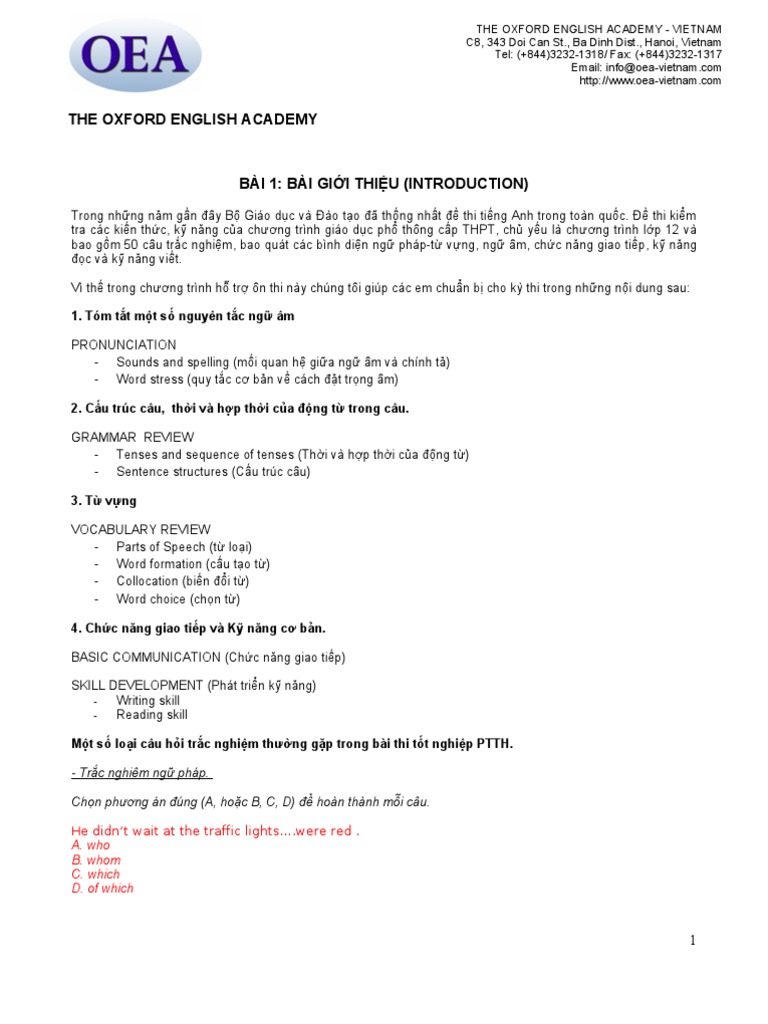 Bai 1-Gioi Thieu | PDF