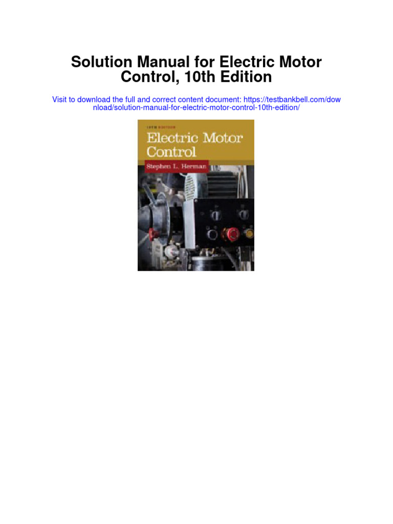 Solution Manual For Electric Motor Control 10th Edition PDF