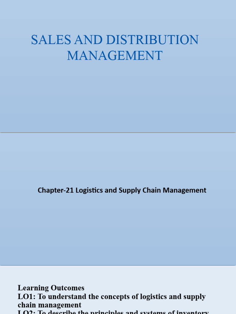 Chapter 21 Pdf Logistics Warehouse