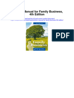 Solution Manual for Family Business 4th Edition