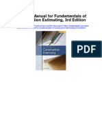 Solution Manual For Fundamentals of Construction Estimating 3rd Edition