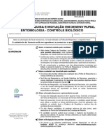Prova - INCAPER -2023 - AGENTE DE PESQUISA E INOVAÇÃO - ENTOMOLOGIA e CONTROLE BIOLÓGICO